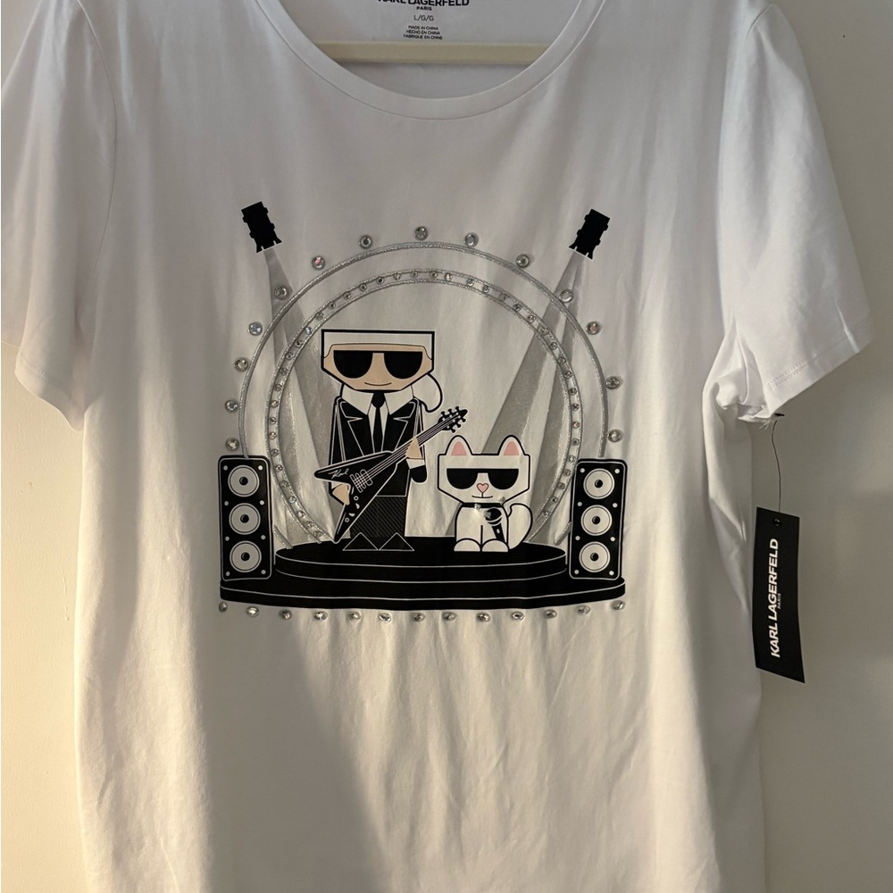 Karl Lagerfeld White Logo T-Shirt